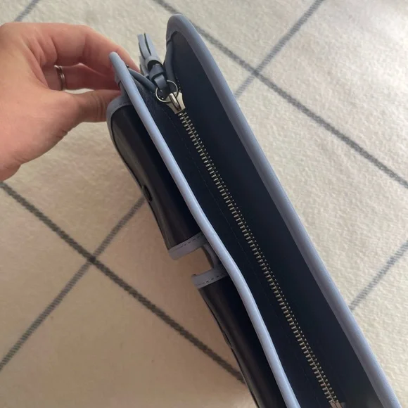 Coach Legacy Archive Navy Chambray Two-Toned Wristlet Clutch Bag 48893 - Picture 5 of 7